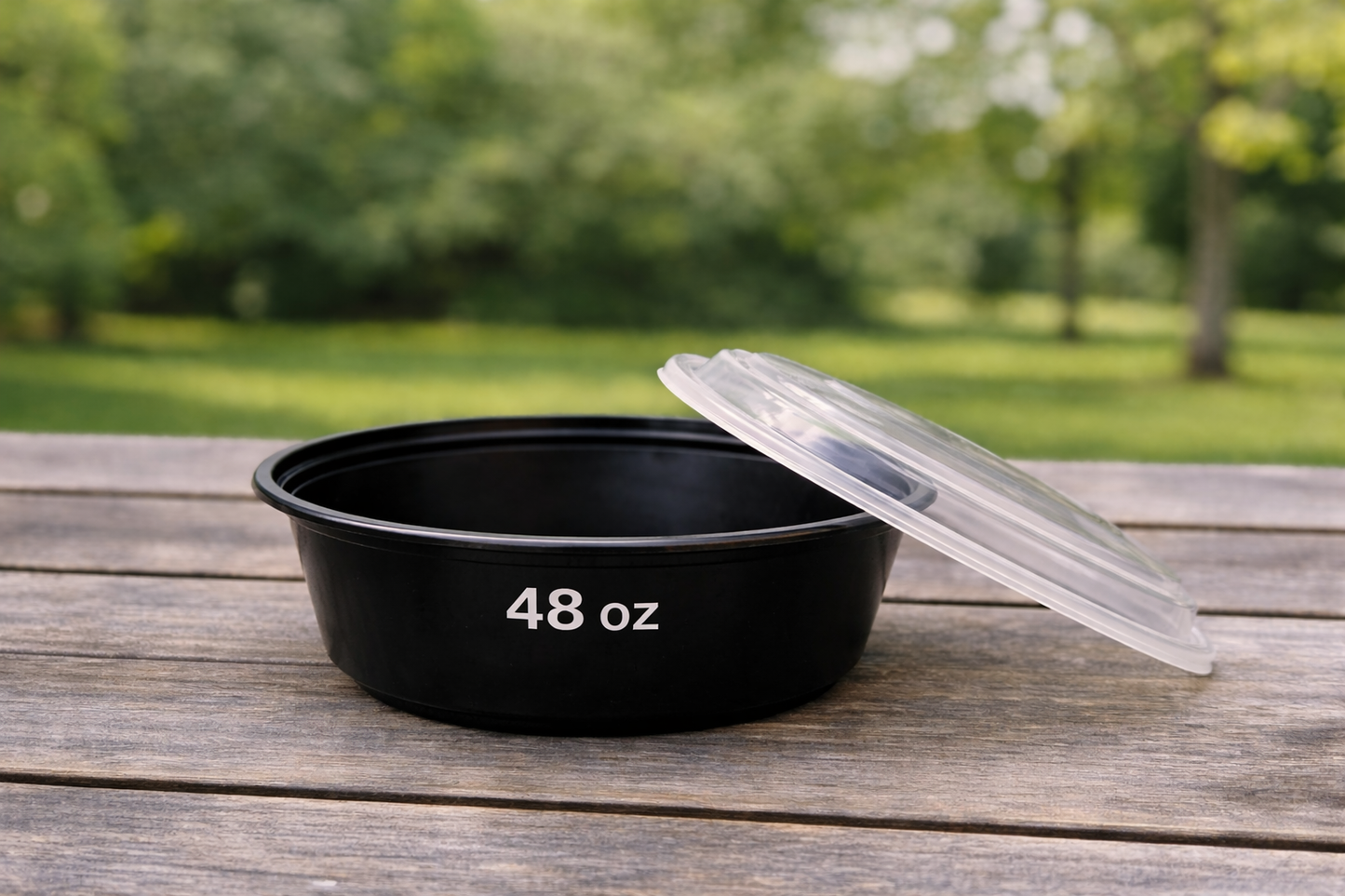 Round Plastic Food Container With Lid 150 Sets/Box
