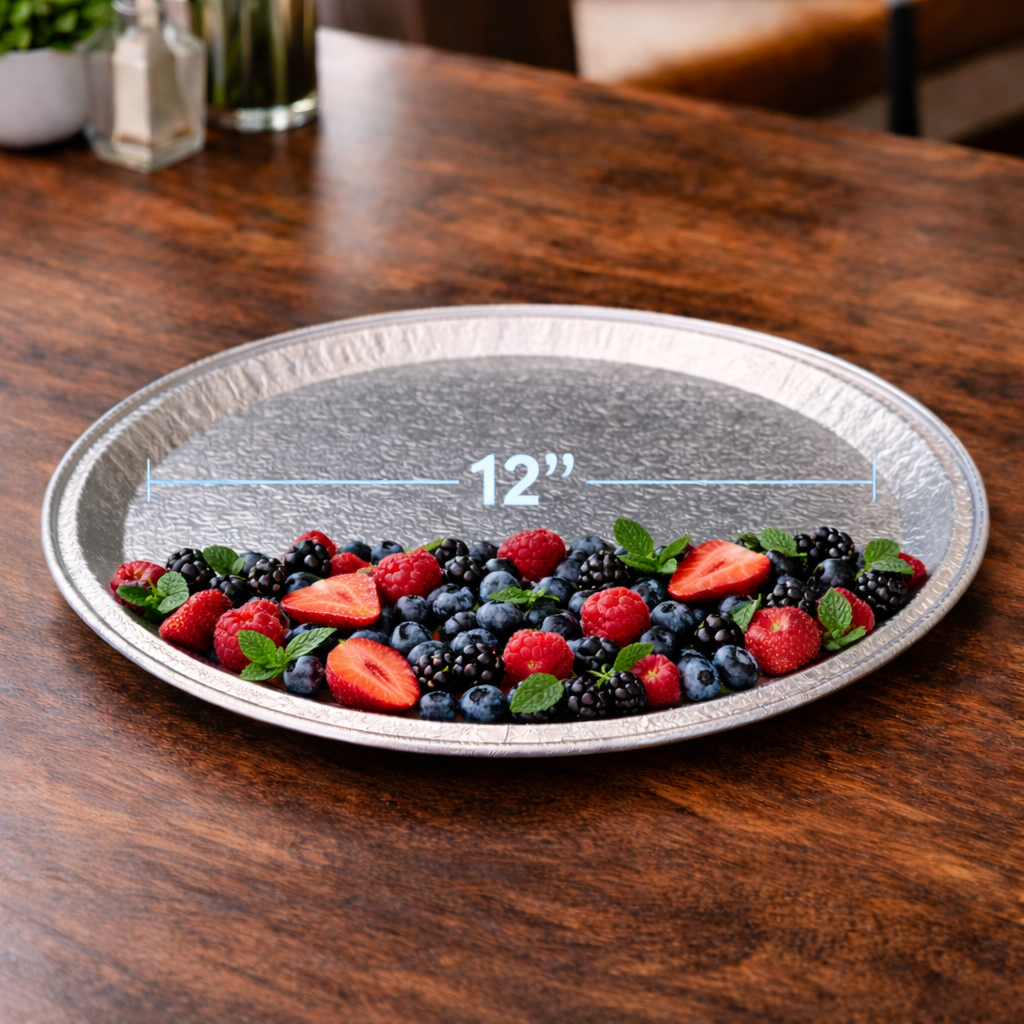 Round Catering Tray With Clear Lid (25/Box)