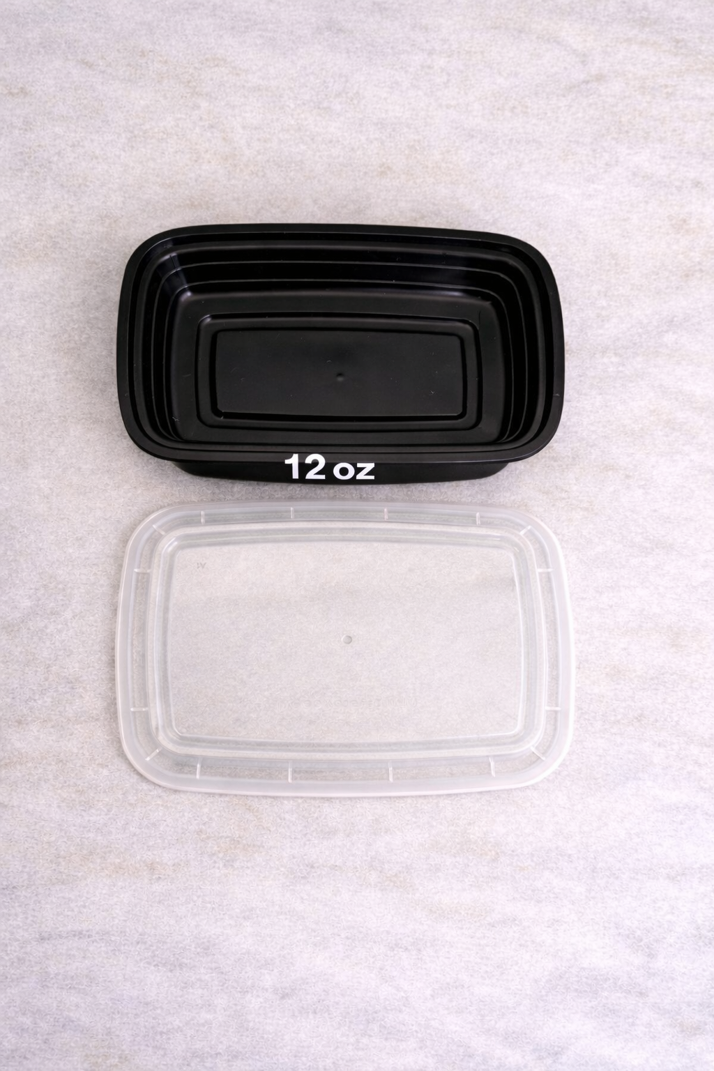 Rectangular Plastic Food Container With Lid (150 Sets/Box)