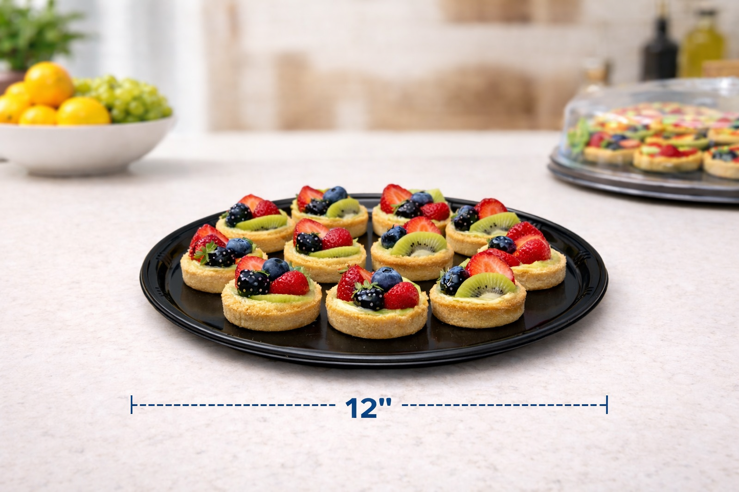 Round Catering Tray With Clear Lid (25/Box)