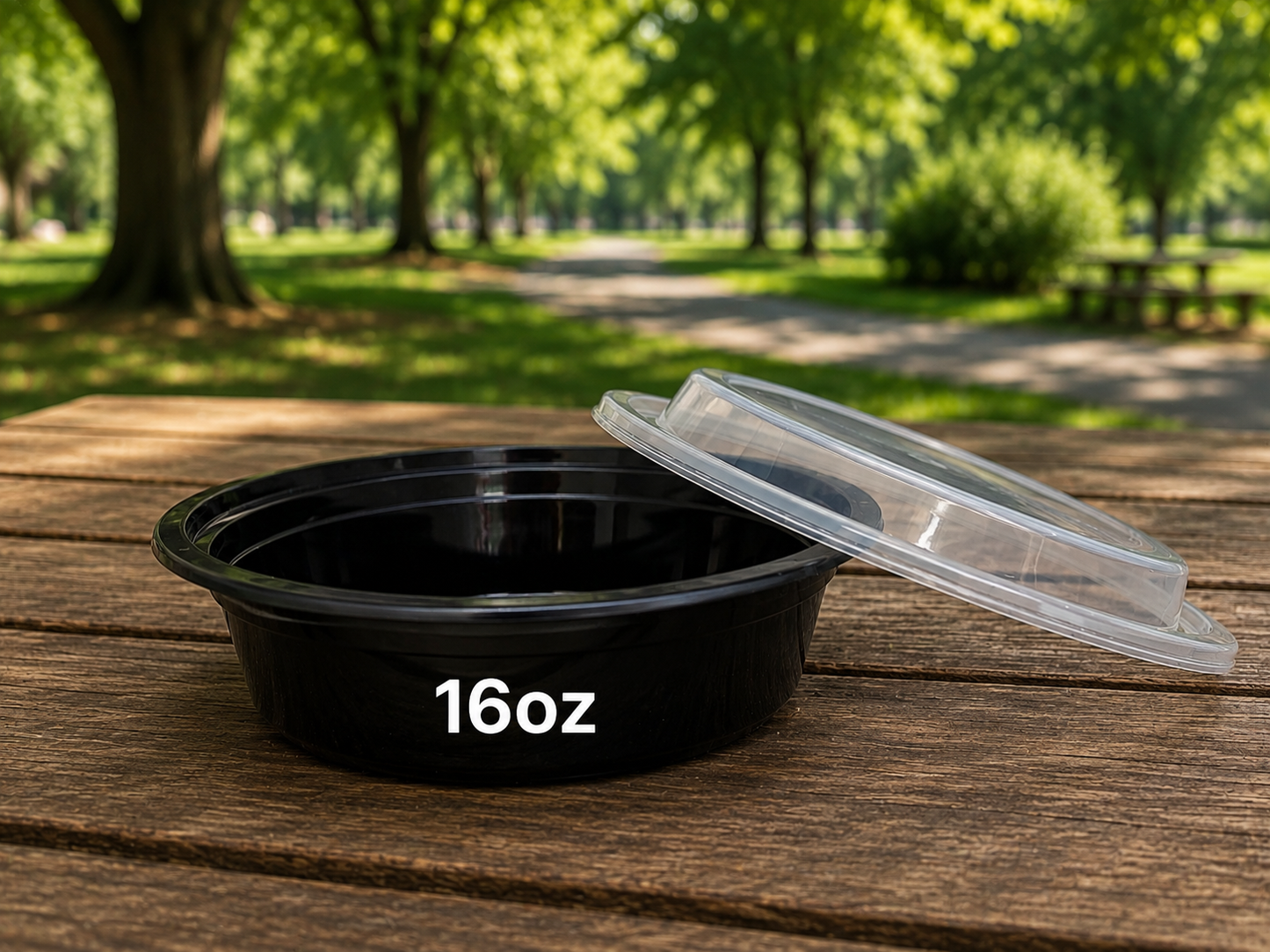 Round Plastic Food Container With Lid 150 Sets/Box