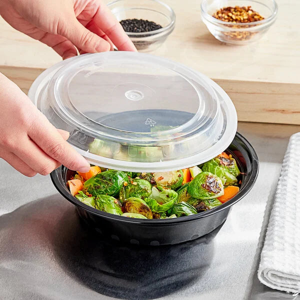 Round Plastic Food Container With Lid 150 Sets/Box