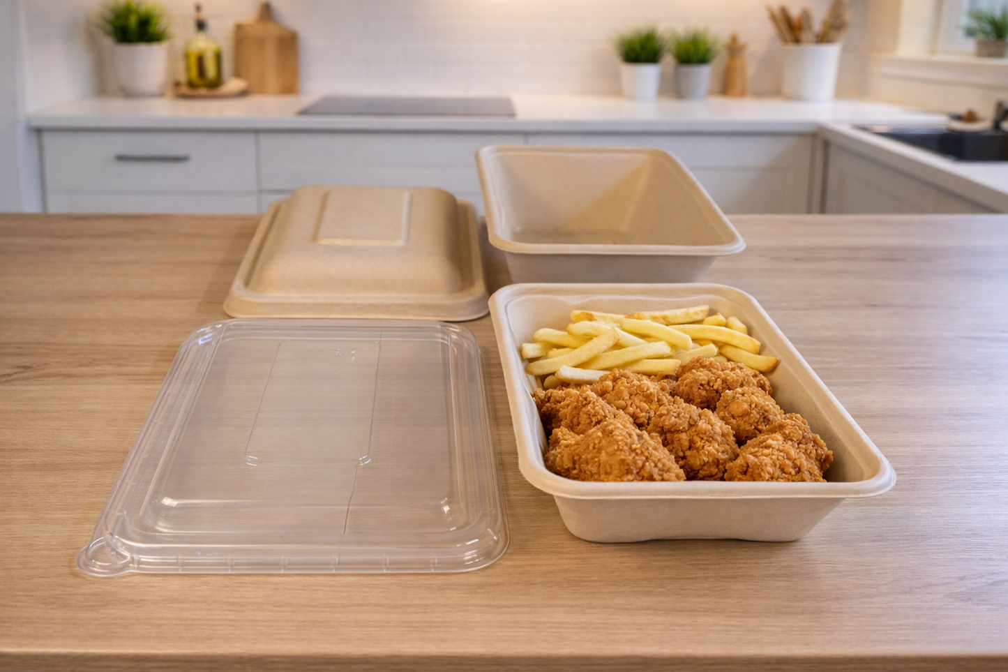 Eco- Friendly Compostable Bagasse Trays