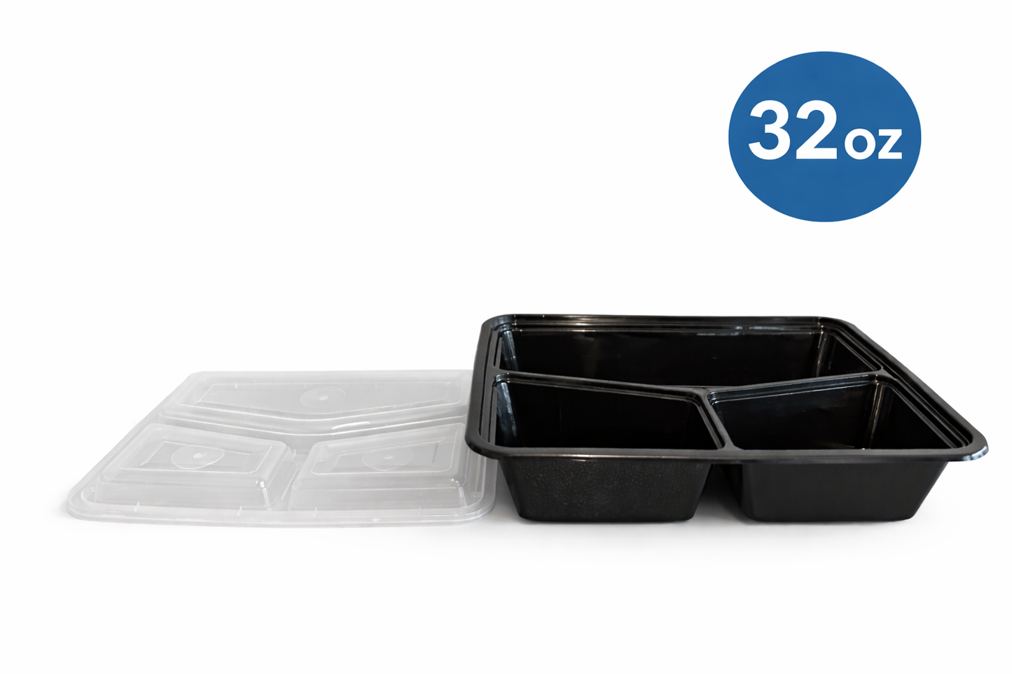 Rectangular Plastic Food Container With Lid (150 Sets/Box)