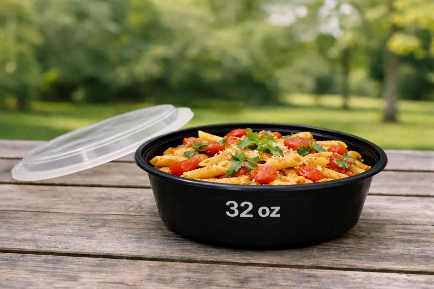 Round Plastic Food Container With Lid 150 Sets/Box