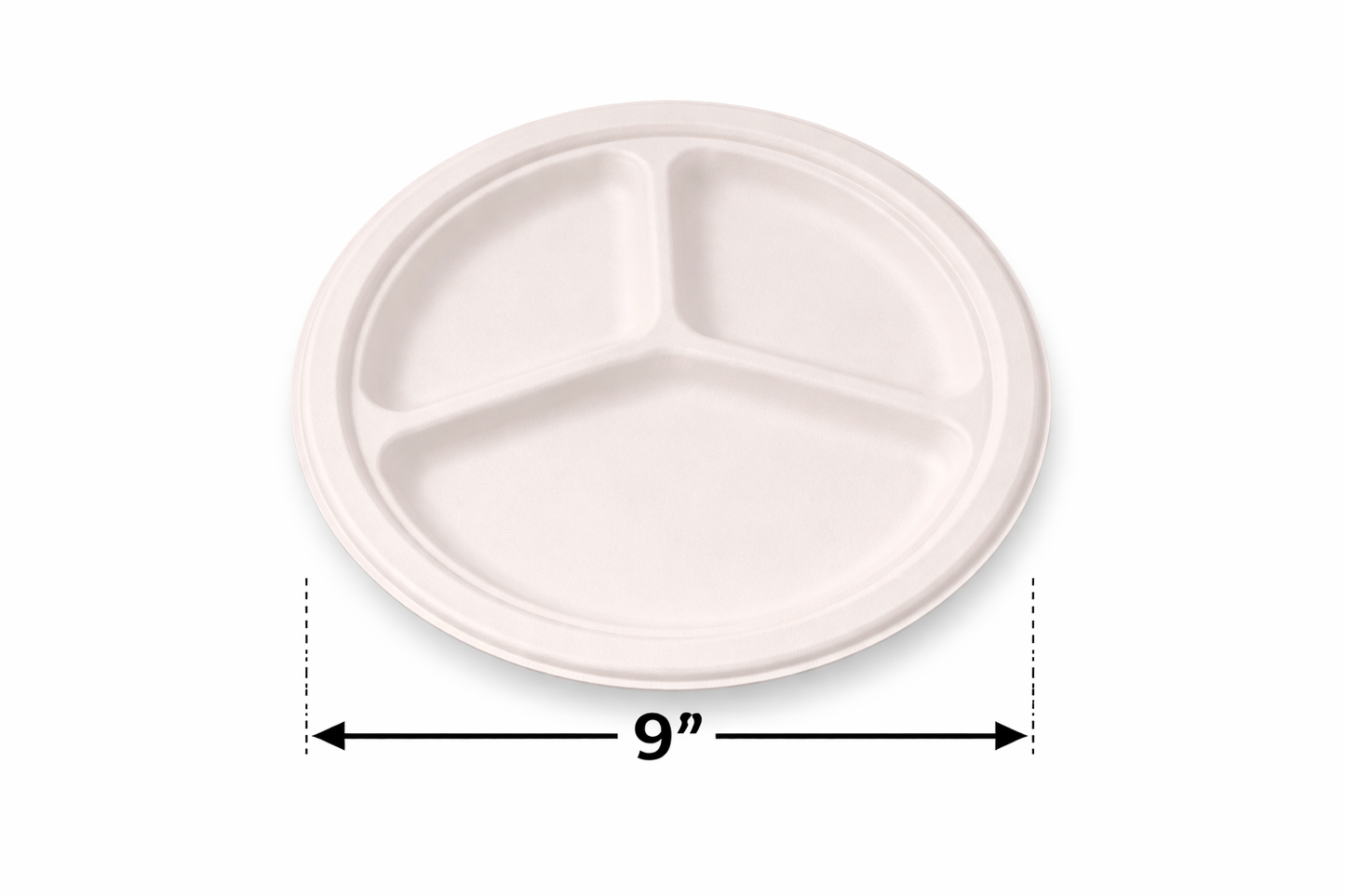 Compostable Dinar  Plate Bagasse PFAS FREE