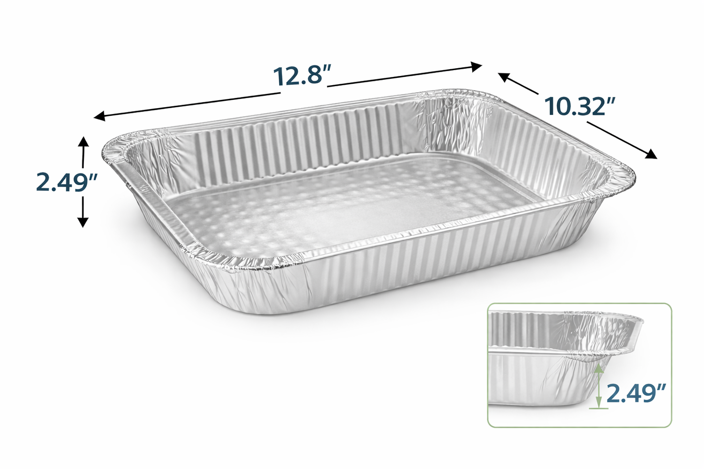 Half Size Aluminum Foil Container 100/box