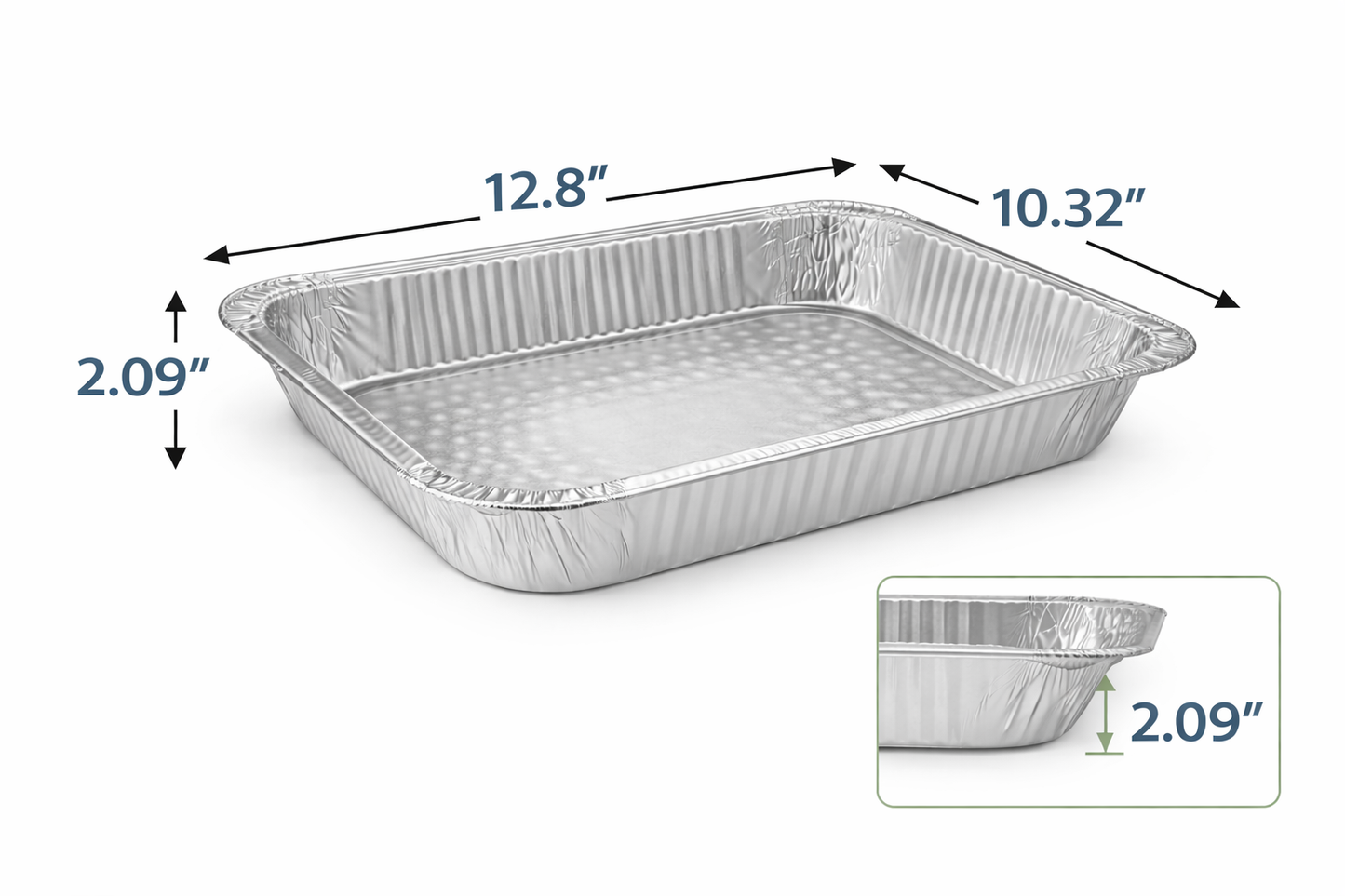 Half Size Aluminum Foil Container 100/box