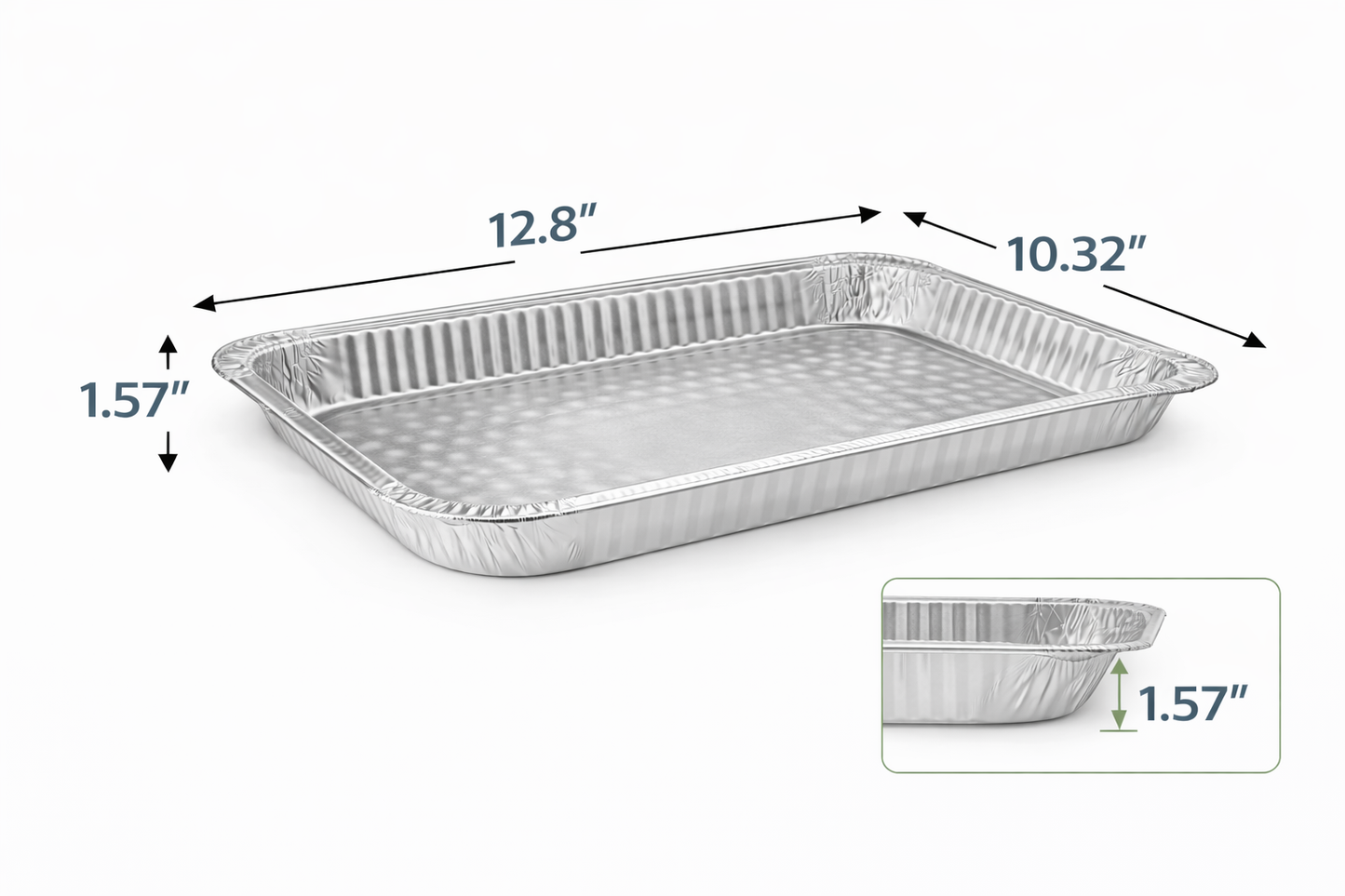 Half Size Aluminum Foil Container 100/box