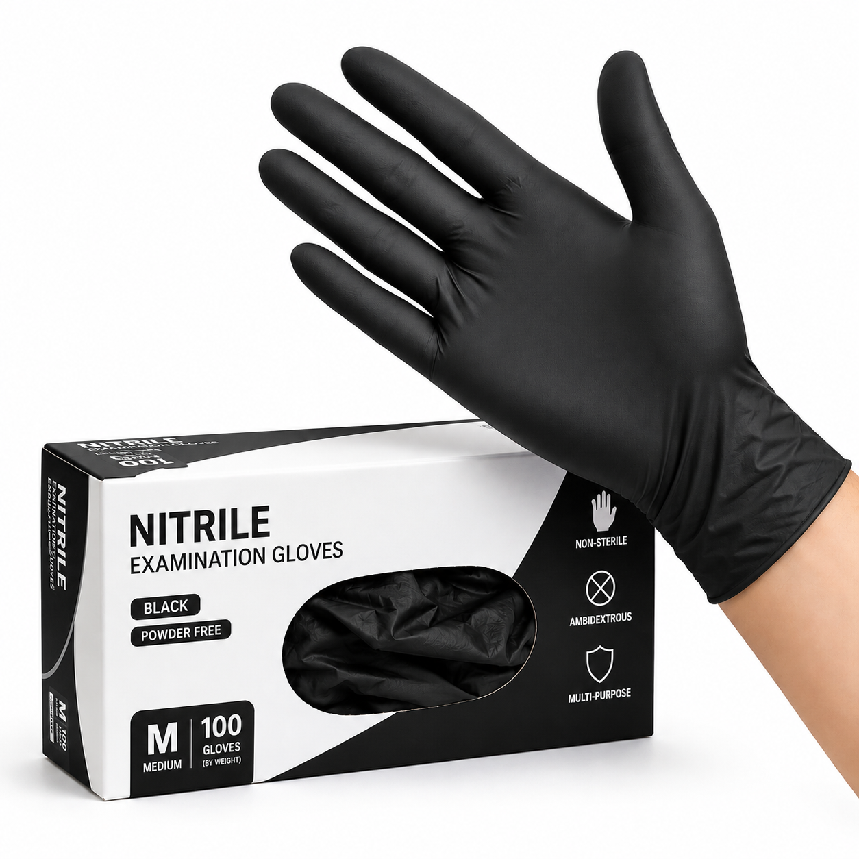 Nitrile Disposable Examination Gloves (10 x 100/Box)
