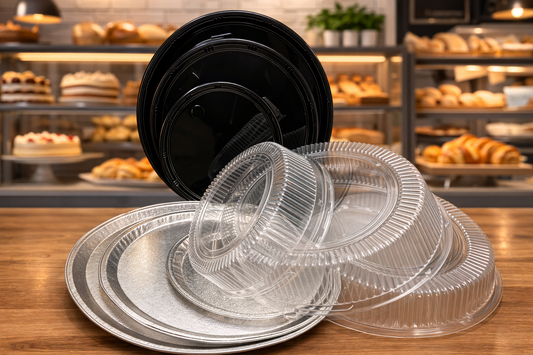 Round Catering Tray With Clear Lid (25/Box)